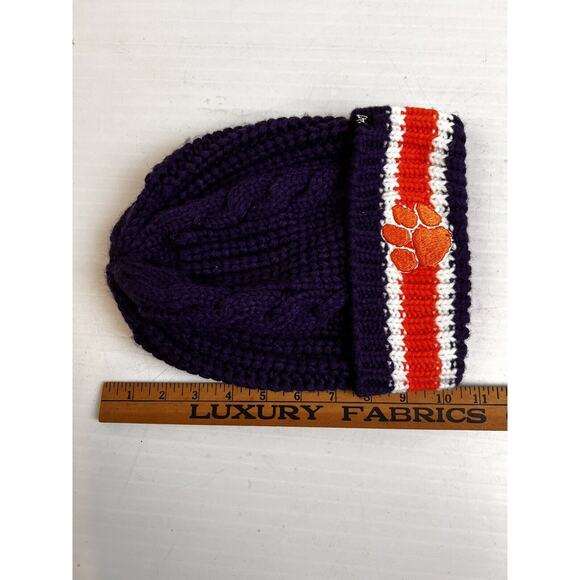 Clemson Tigers 47 Beanie Toboggan Hat Women's Orange Purple College Outdoors - Picture 7 of 8